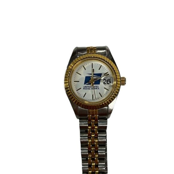 USPS United‎ States Postal Service Presidential Date Women's Watch NEEDS Battery - Picture 2 of 7